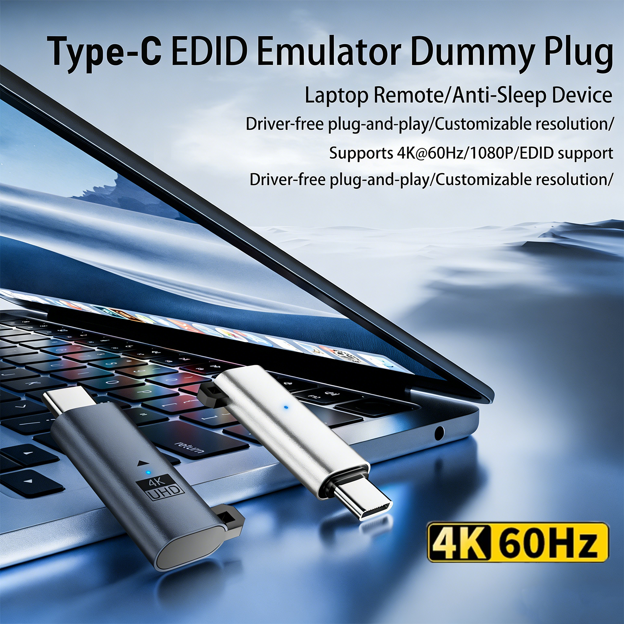 Contact Pickup Mic - Type-C 4K@60Hz-1080P@120Hz Sanal Ekran Adaptörü USB