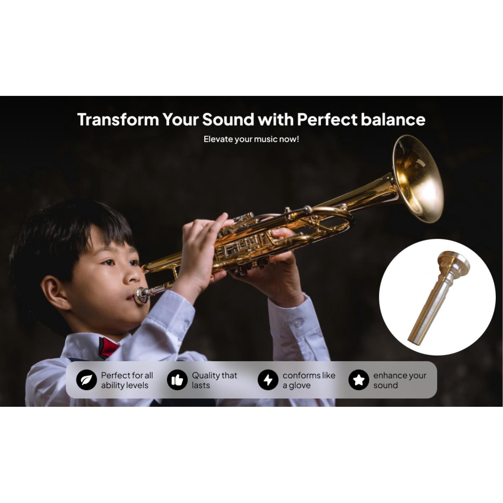 Trombone Mouthpiece - Trompet Borusu Pirinç Ağızlık Rahat Uyumlu