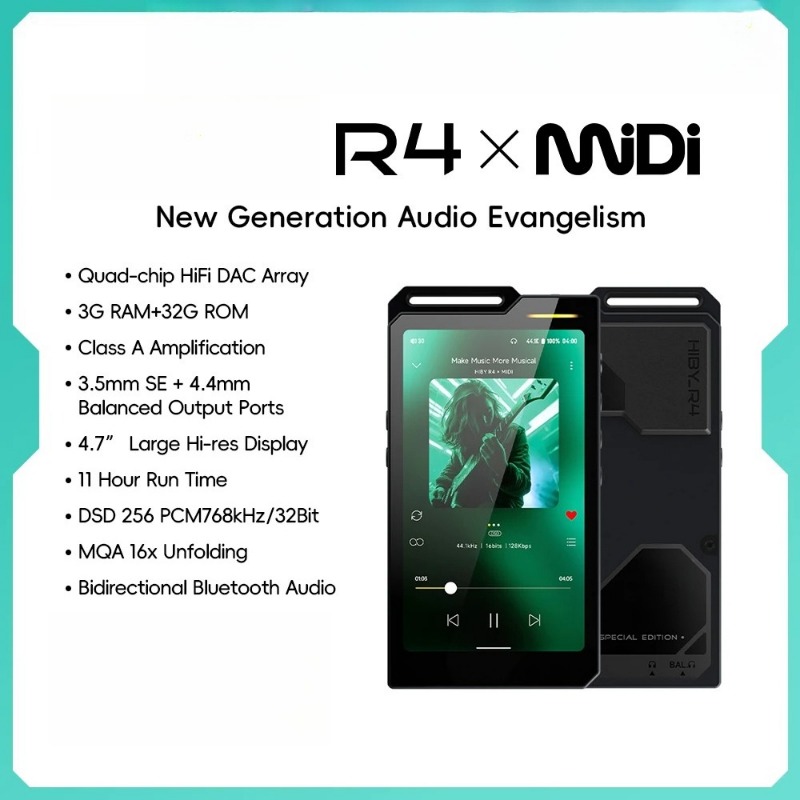 Audio Music Mp3 - R4 MiDi Versiyonu ES9018Q2M*4 Android 12
