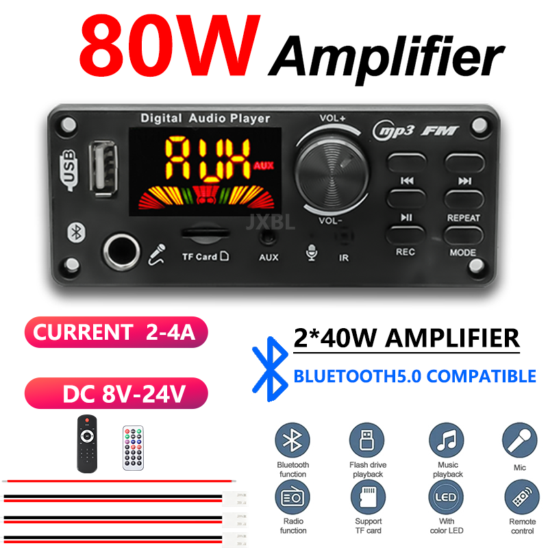 Audio Music Mp3 - 80W Bluetooth 5.0 MP3 Dekoder Kartı
