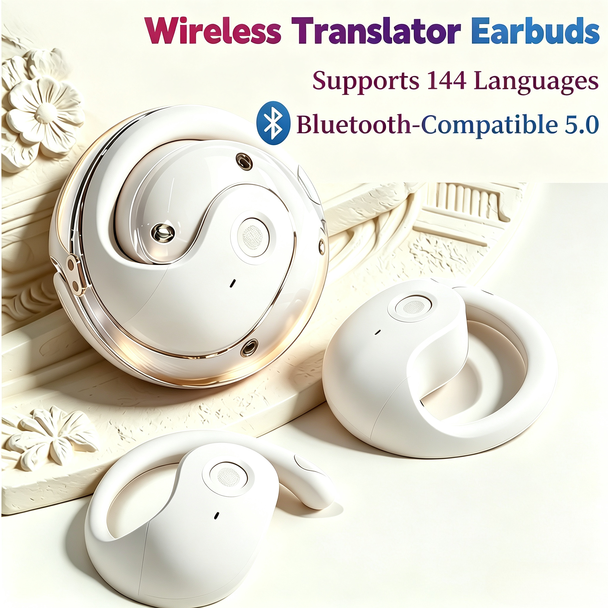 Contact Pickup Mic - Kablosuz Bluetooth AI Gerçek Zamanlı Dil