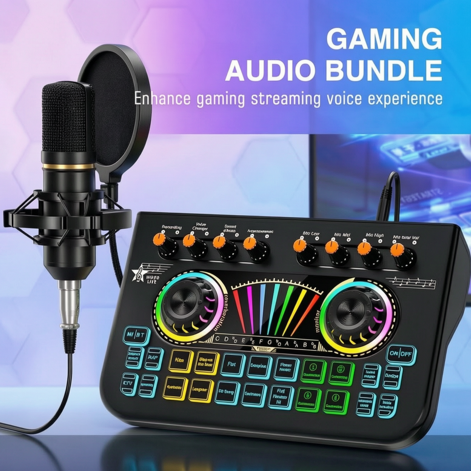 Audio Music Mixer - Tenlamp X3 BM800 Podcast Mikrofon Seti,
