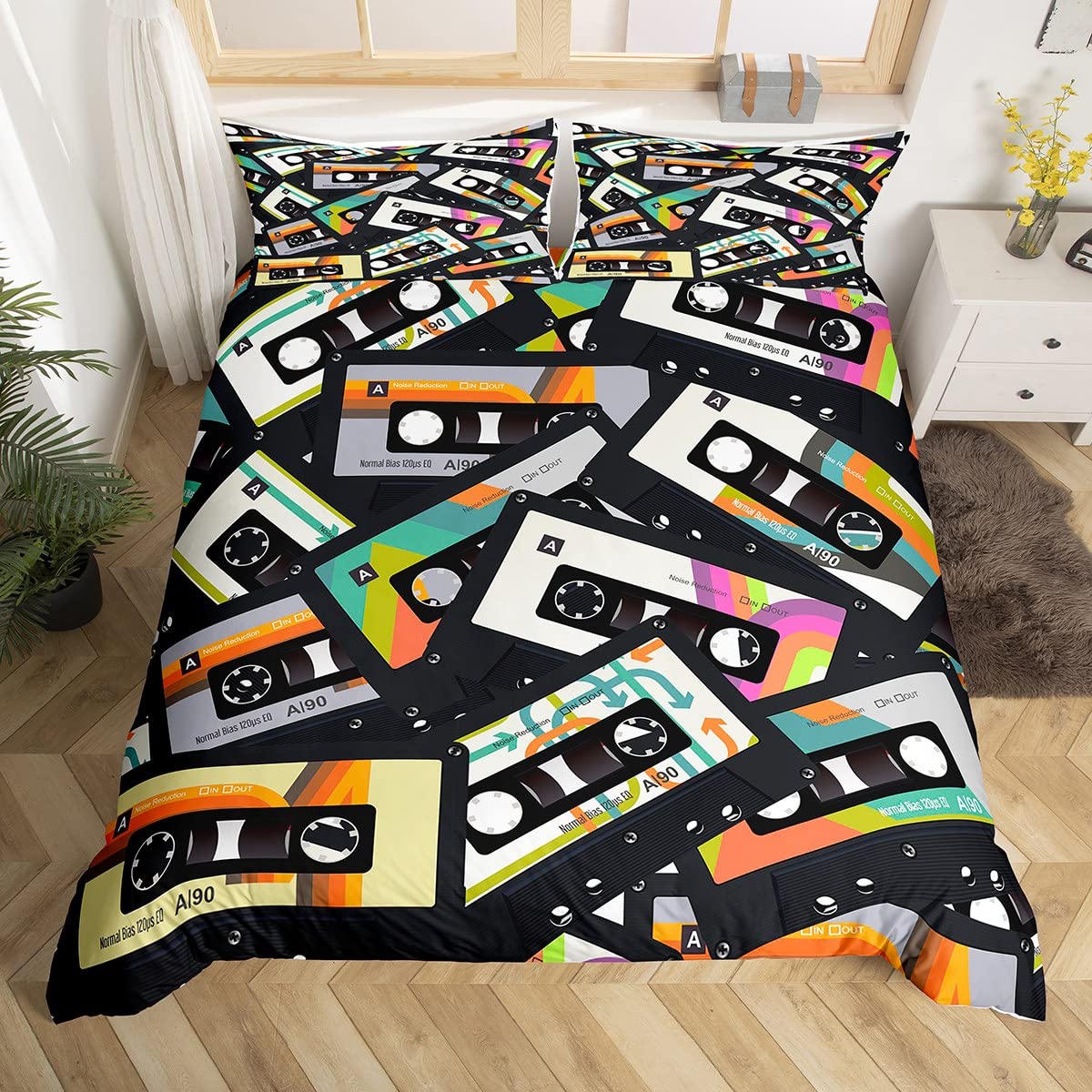 Audio Music King - Renkli müzik kasetleri nevresim kral Retro