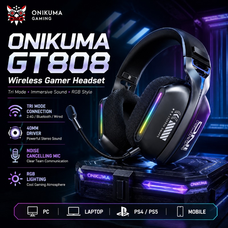 ONIKUMA GT808 Kablosuz Oyun Ku - Contact Pickup Mic incelemesi ve fiyatı