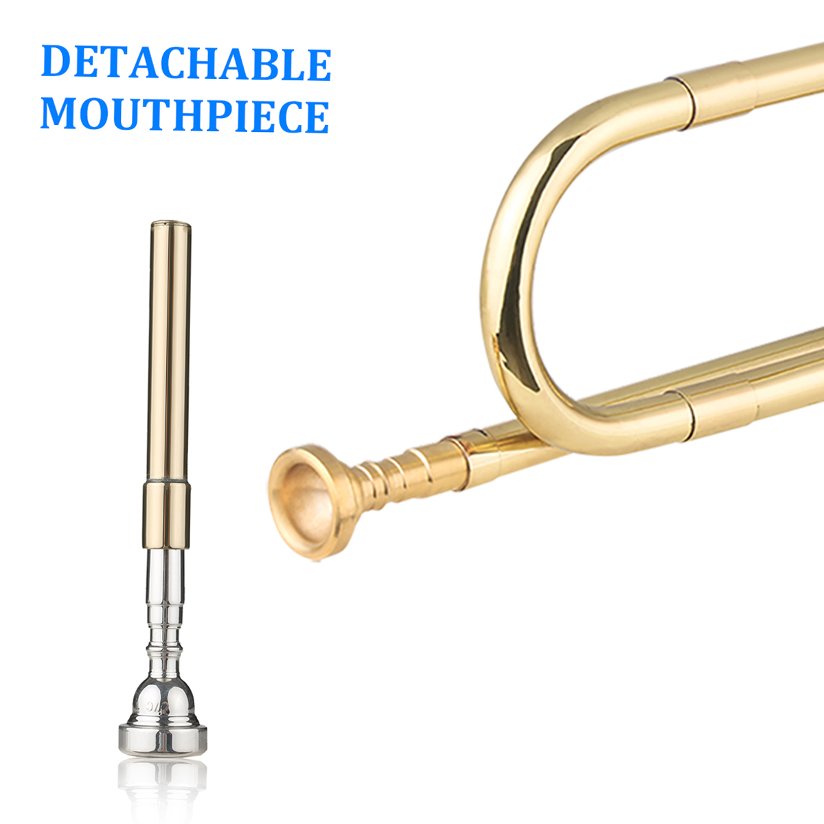 Pirinç C Bugle çağrı yeni başl - Trombone Mouthpiece incelemesi ve fiyatı