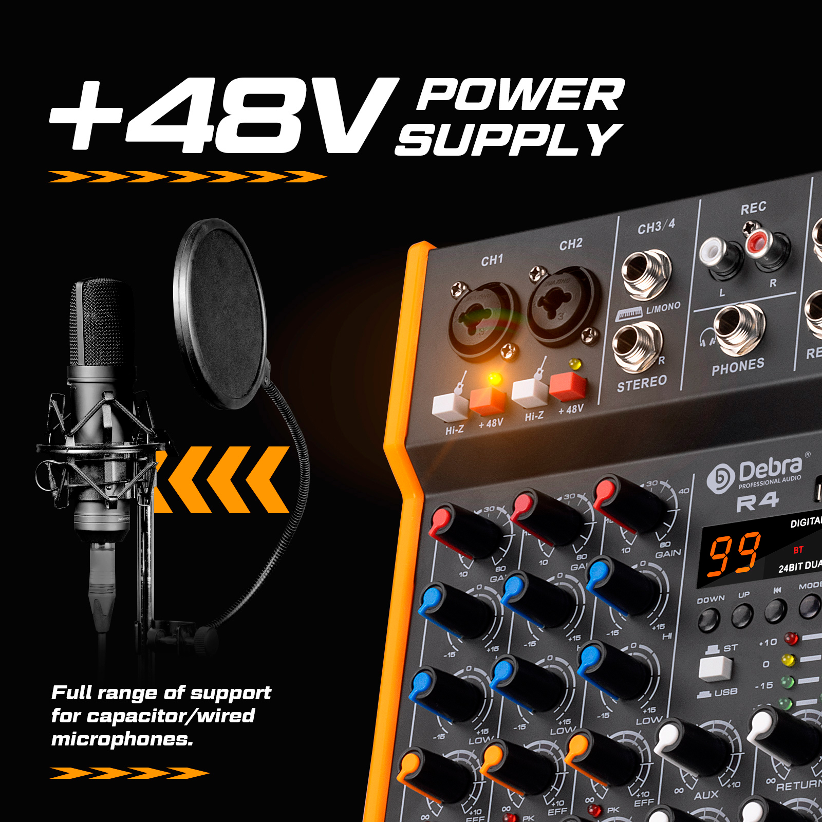 Debra R4/R6 6 Kanallı Çoklu Se - Audio Music Mixer incelemesi ve fiyatı
