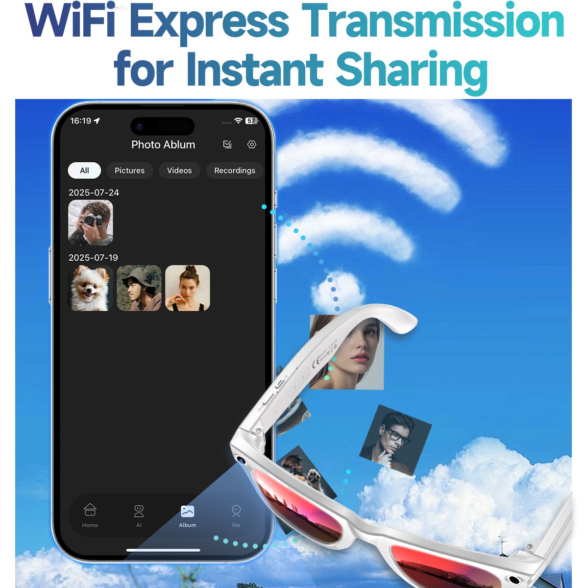 Trend Akıllı Gözlükler 8MP 4K  - Audio Music To Video Ai incelemesi ve fiyatı