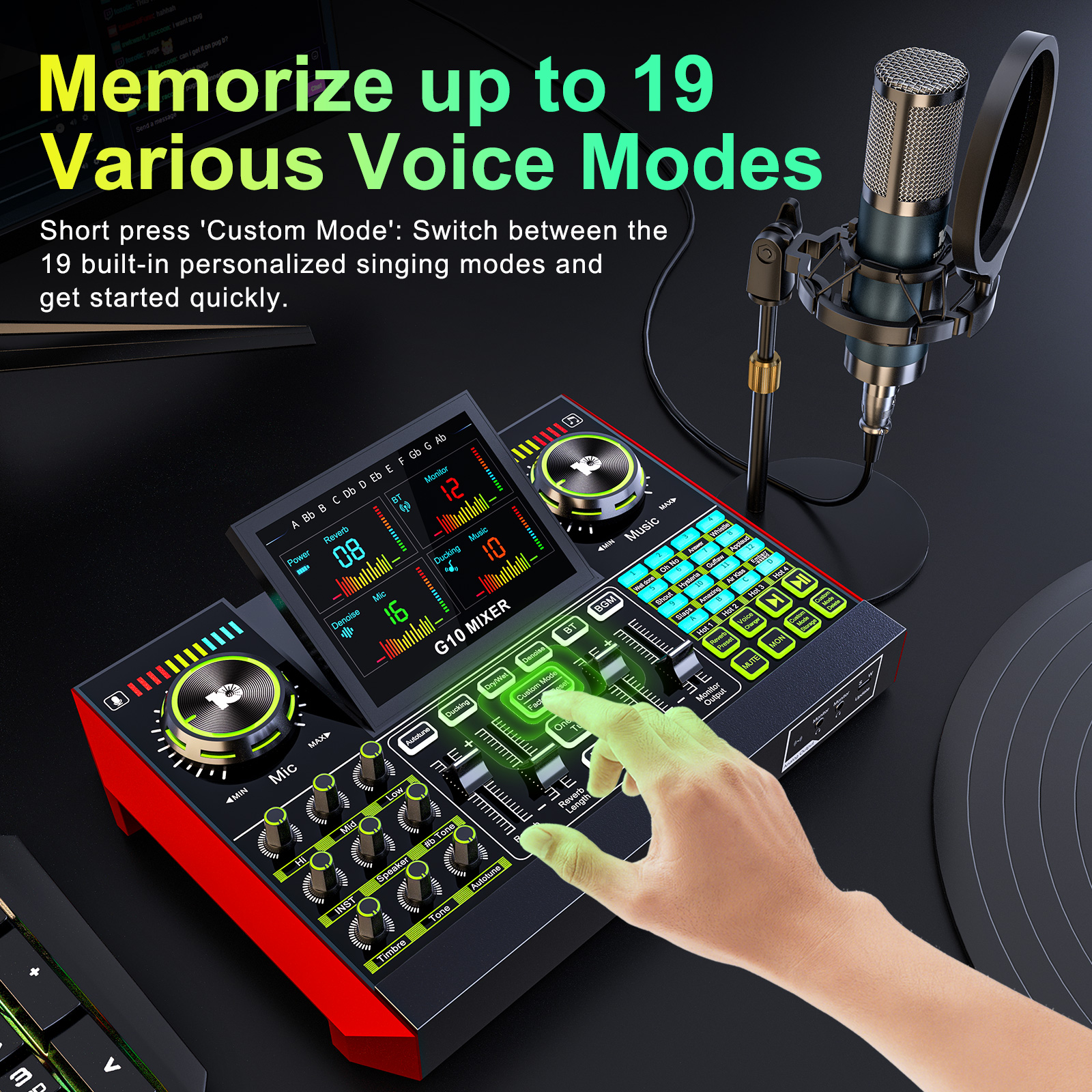 Tenlamp G10-P15B Podcast Mikro - Audio Music Mixer incelemesi ve fiyatı
