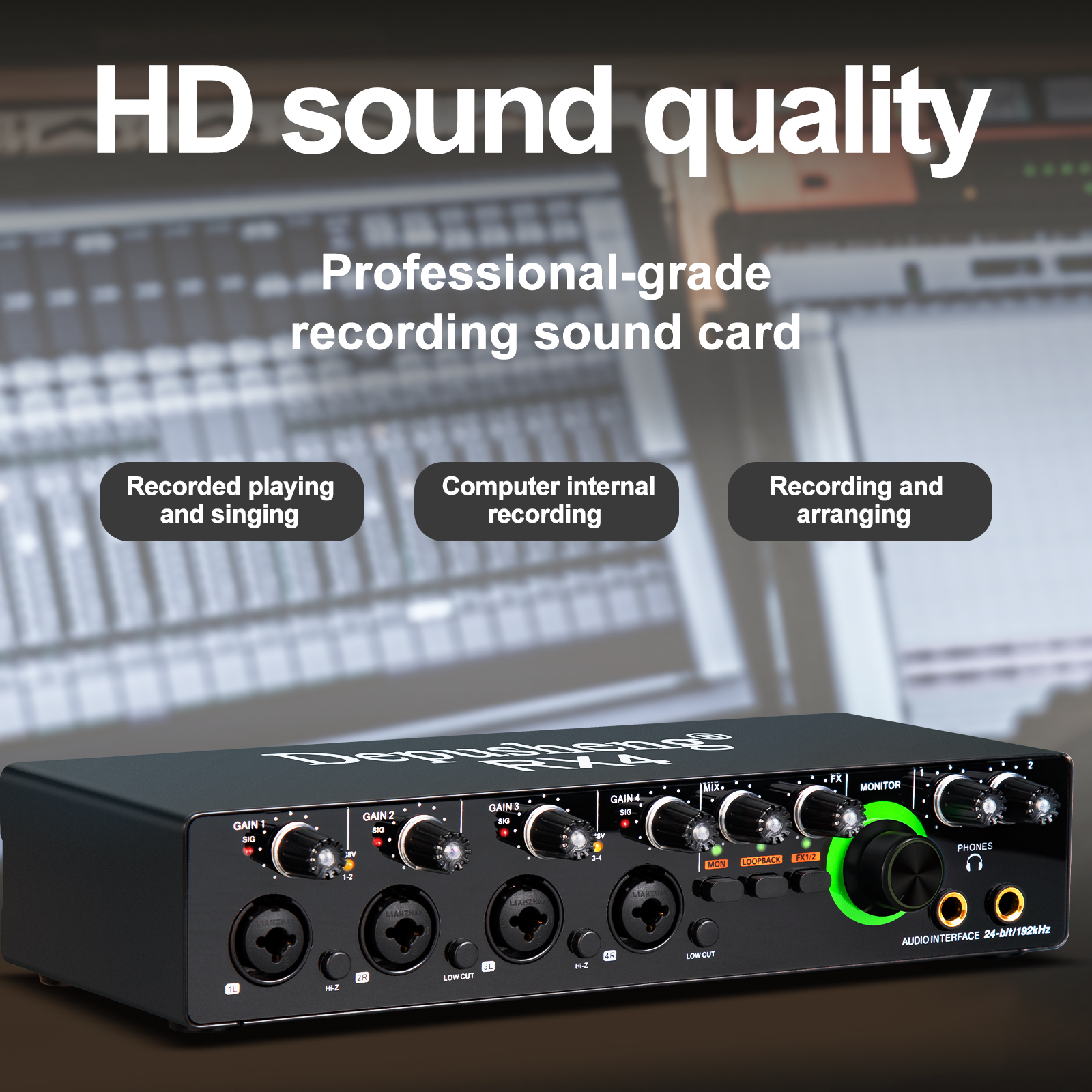 Yeni 4 Kanal Ses Ses Kartı 4 i - Audio Music Instrumental incelemesi ve fiyatı
