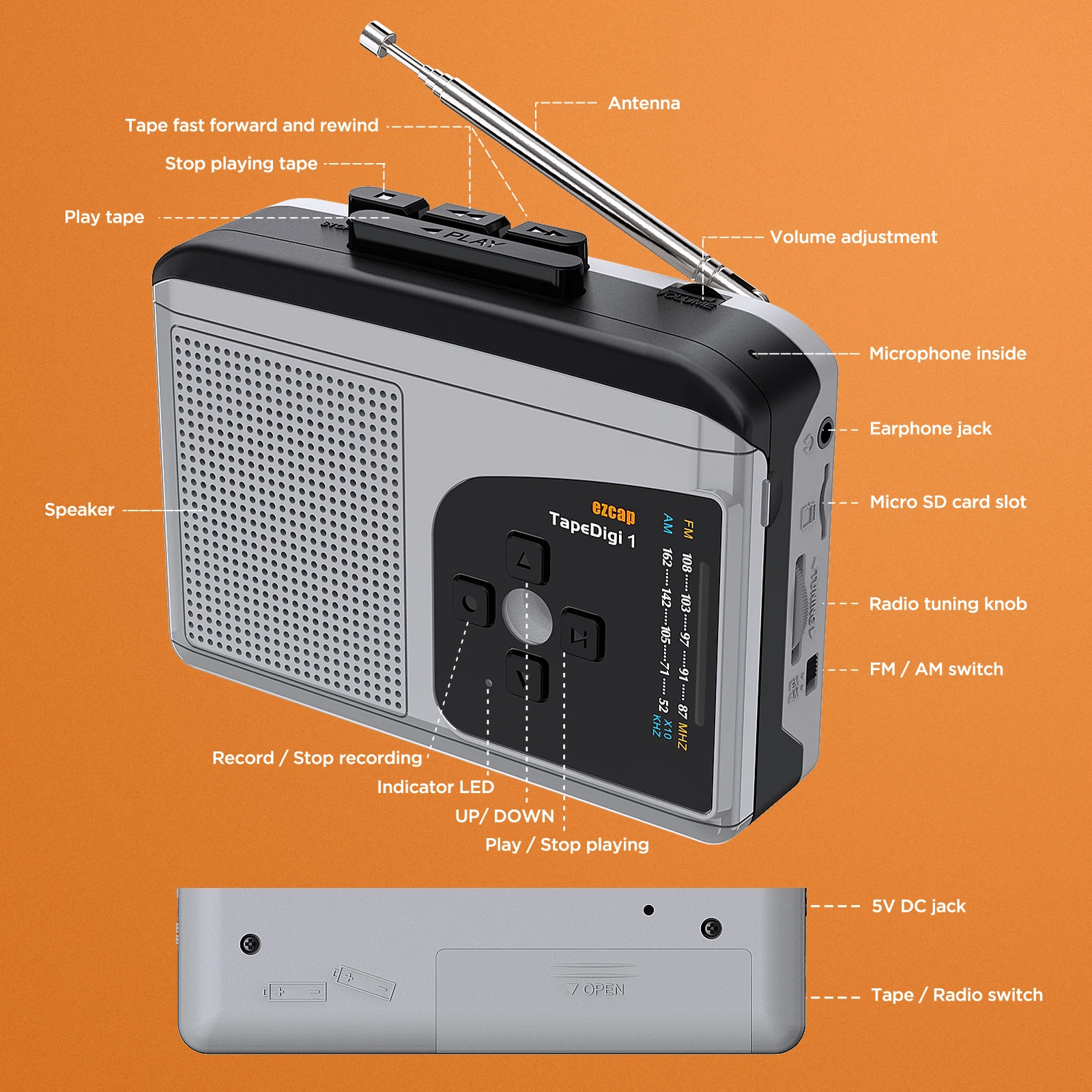 Kaset Çalar Taşınabilir AM FM  - Audio Music Mp3 incelemesi ve fiyatı