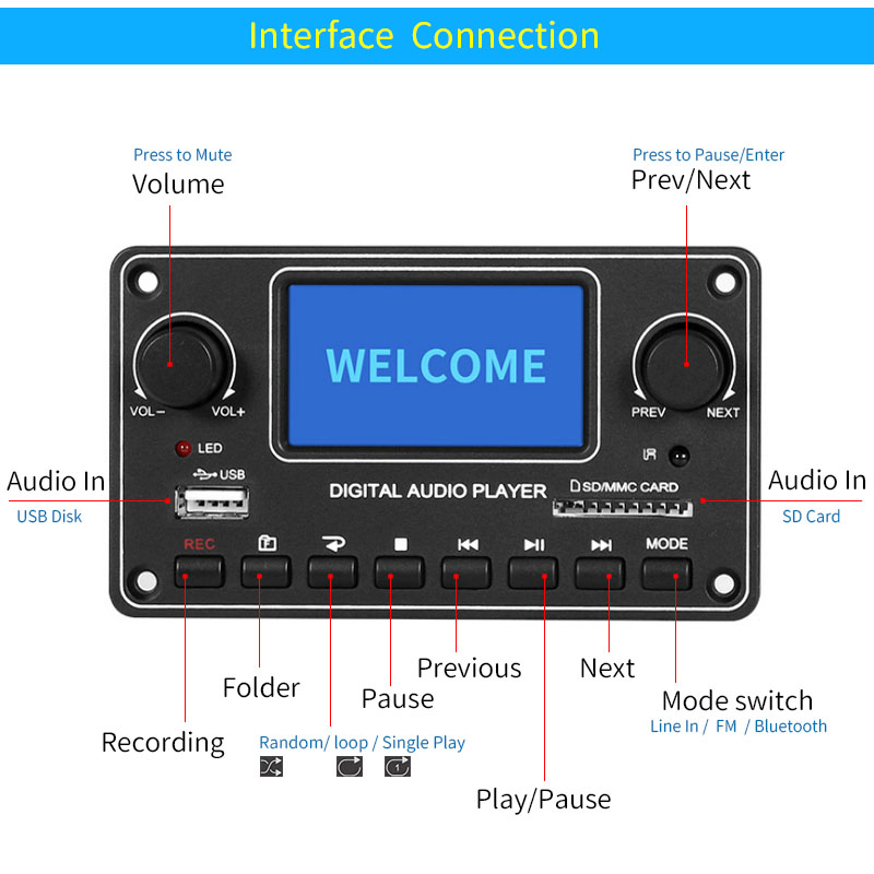 UNISIAN LCD Oynatıcı Modülü MP - Audio Music Mp3 incelemesi ve fiyatı