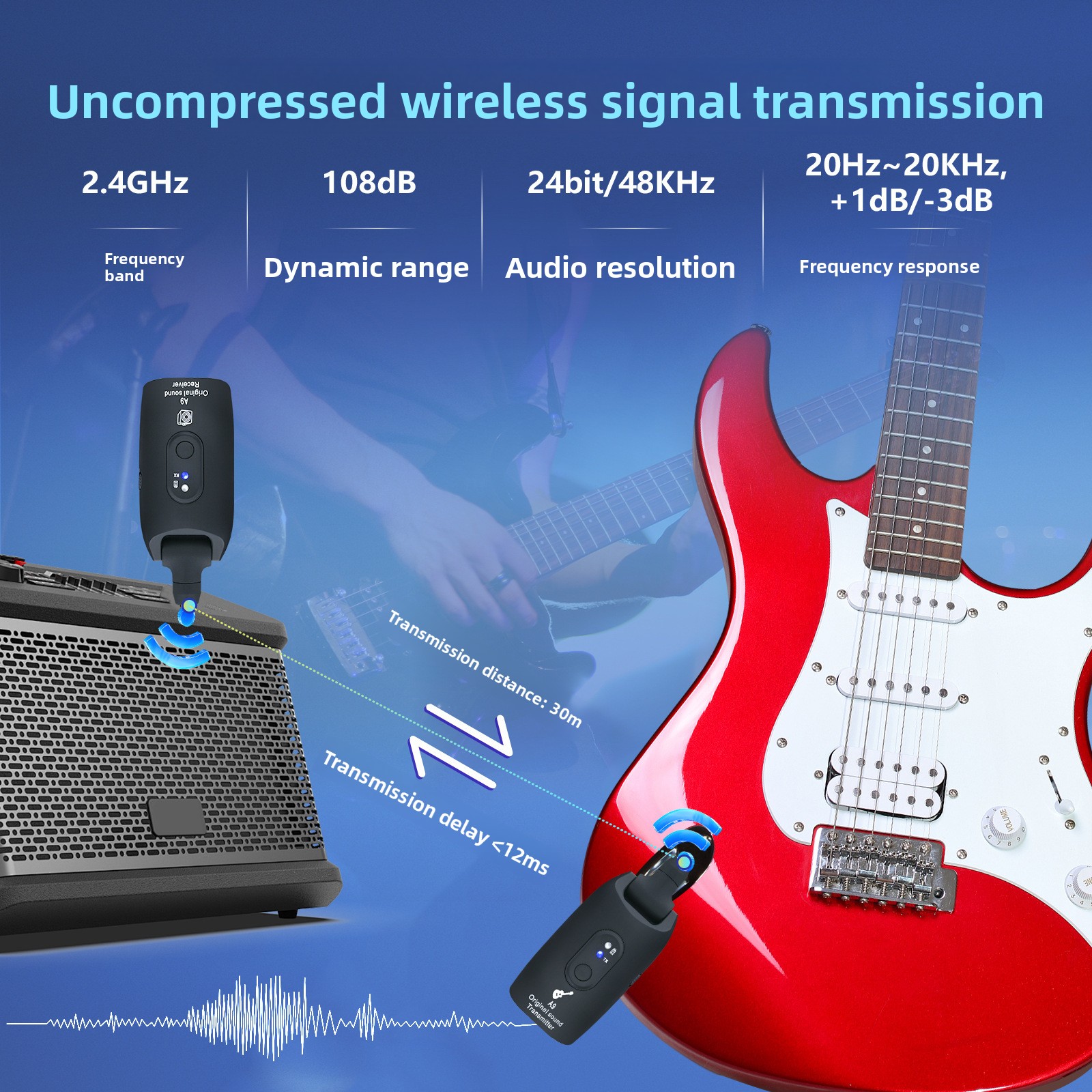 Gitar Alıcı-Verici Elektro Git - Audio Music Instrumental incelemesi ve fiyatı