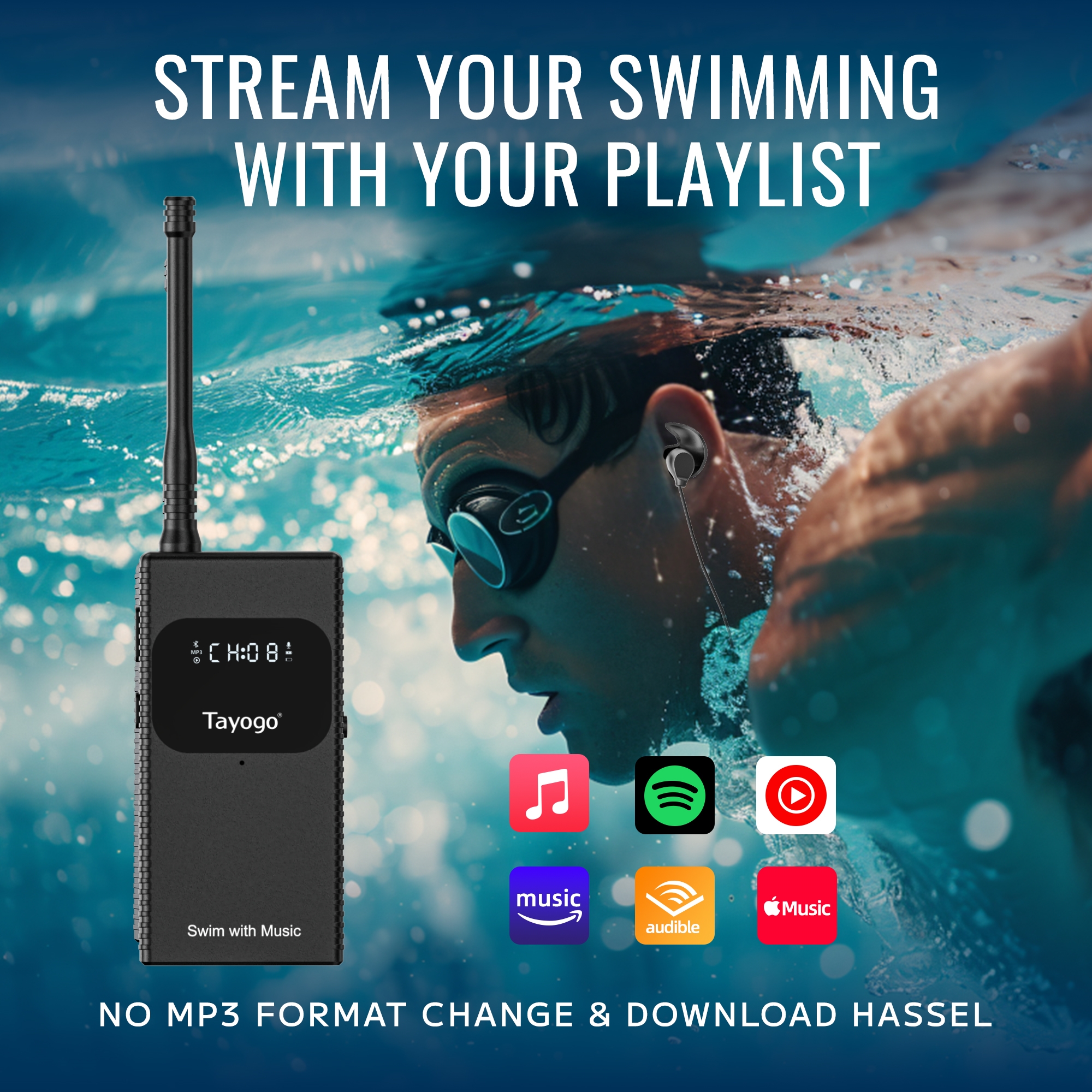 Tayogo T6+W18 Swim Music Combo - Audio Music Mp3 Download incelemesi ve fiyatı