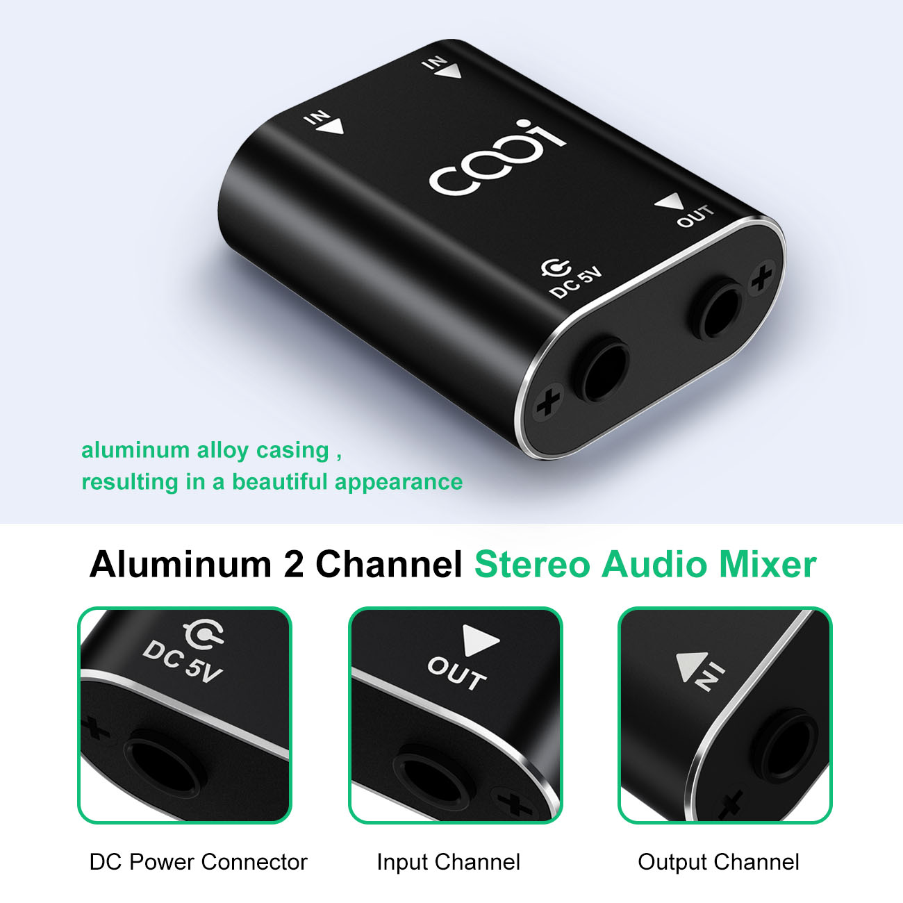 Cooidea 2 Kanallı Mini Stereo  - Audio Music Mixer incelemesi ve fiyatı